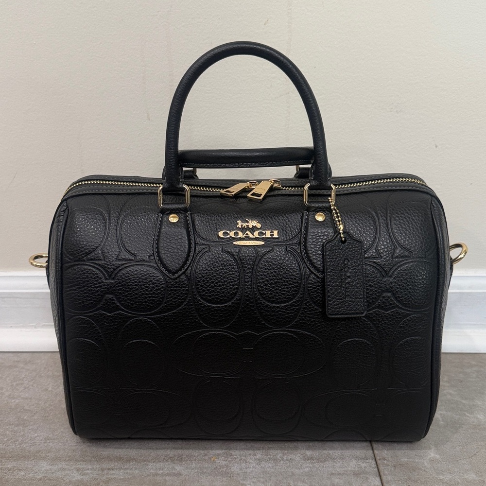 Rowan Large Satchel Bag In Signature Leather